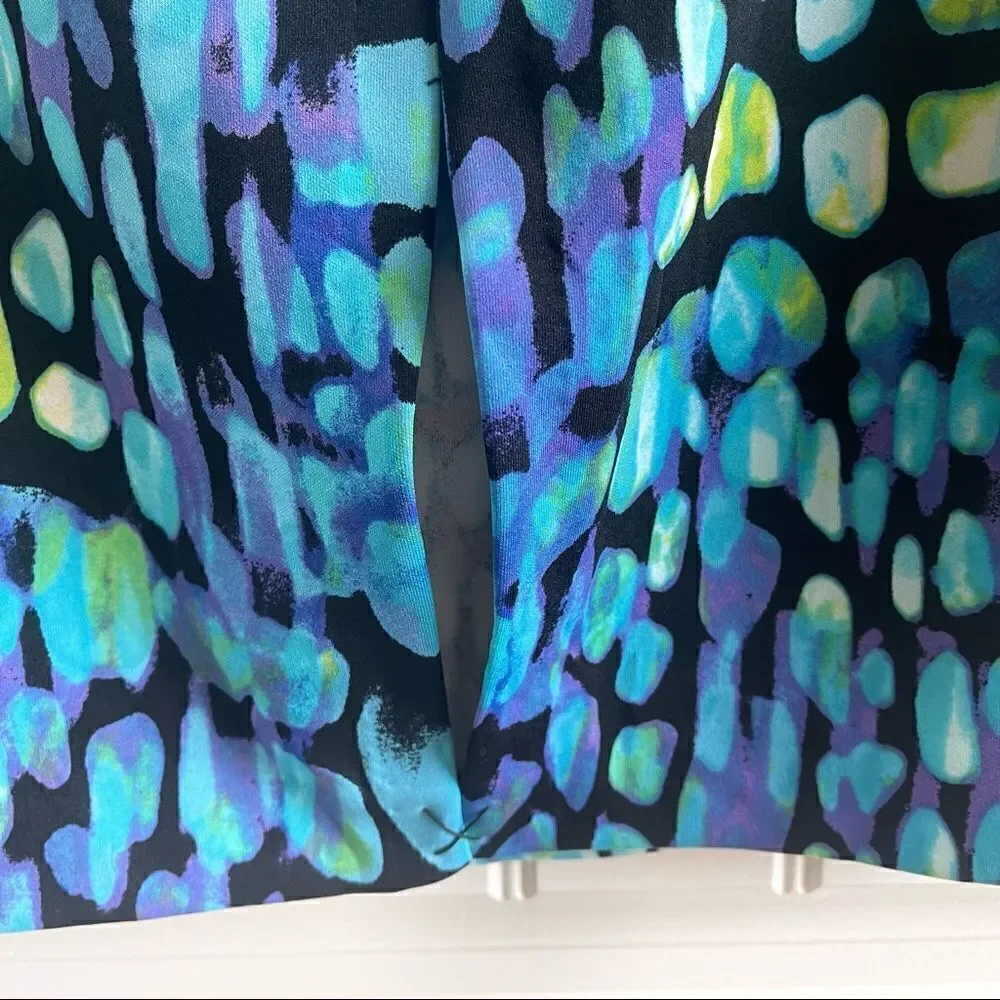 Worthington Blue Black Green Snake Print Pencil Skirt; SZ S ; BNWT
